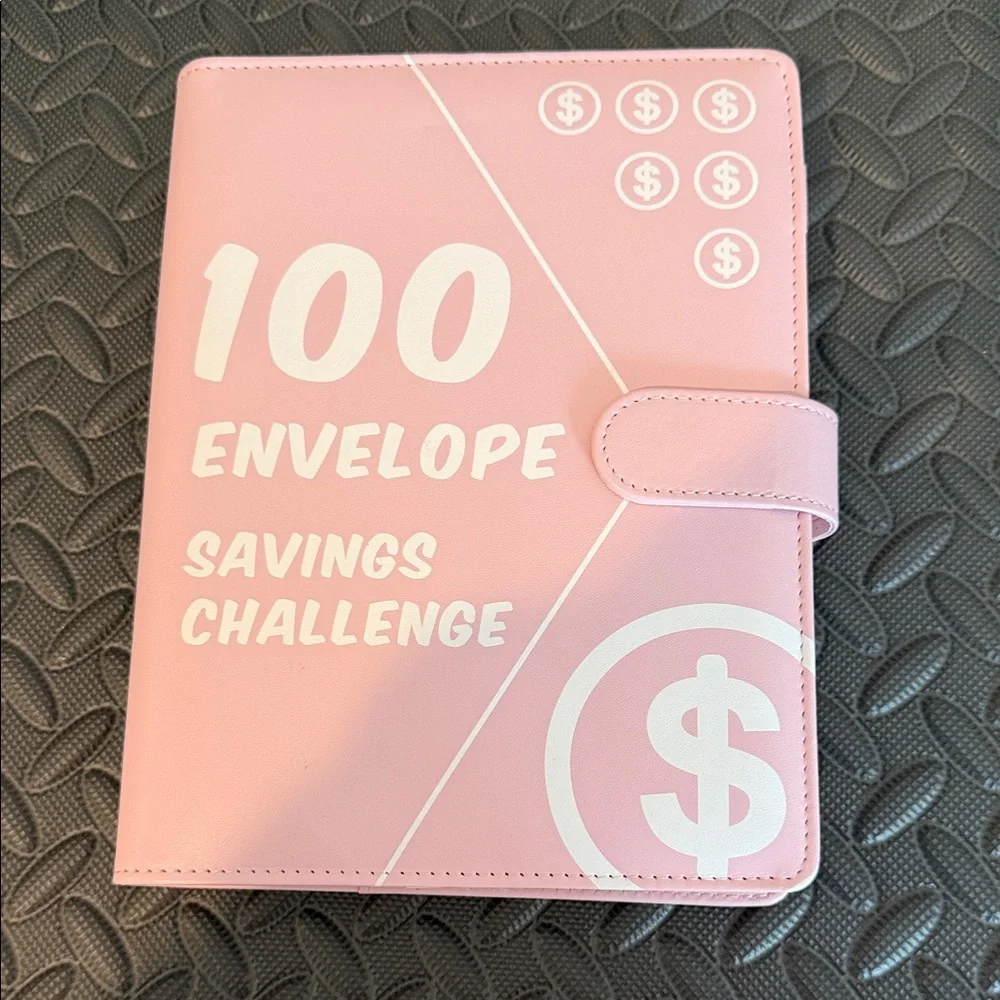 Pink Savings Challenge Envelope Organizer
